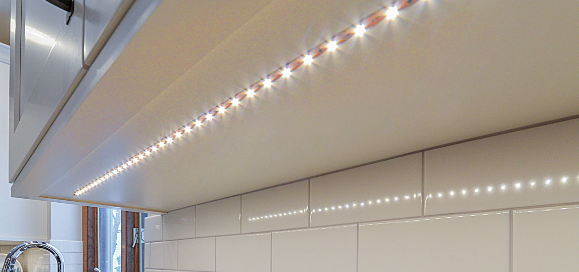 led under counter lighting kitchen home depot