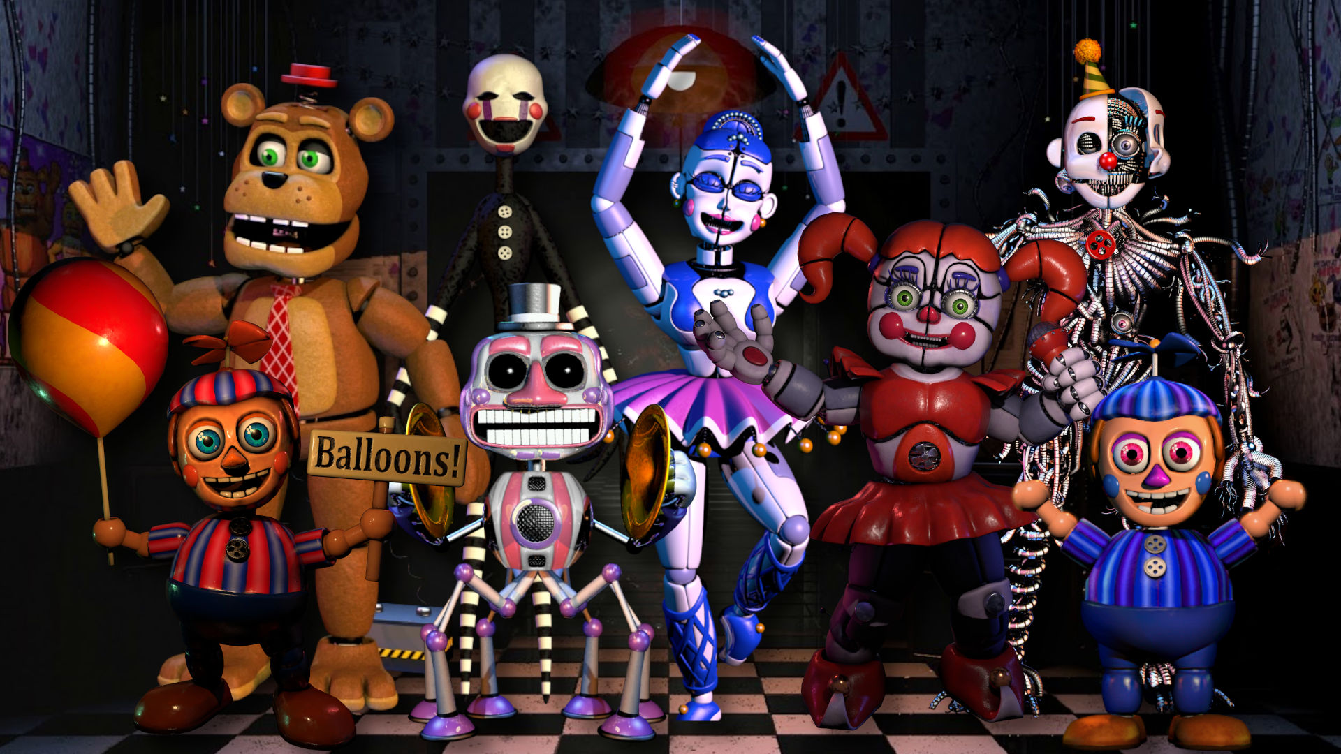All Five Nights at Freddy Characters Techicy